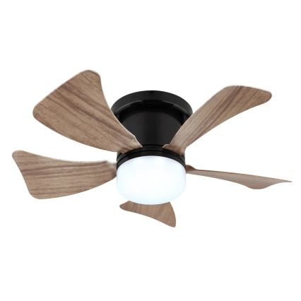 Globo - LED Prigušivi plafonski ventilator LED/10W/230V 3000-6500K braon + Daljinski upravljač