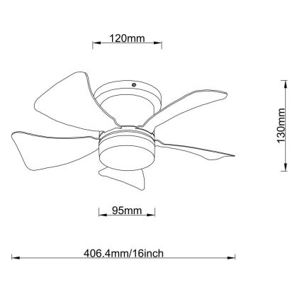 Globo - LED Prigušivi plafonski ventilator LED/10W/230V 3000-6500K braon + Daljinski upravljač