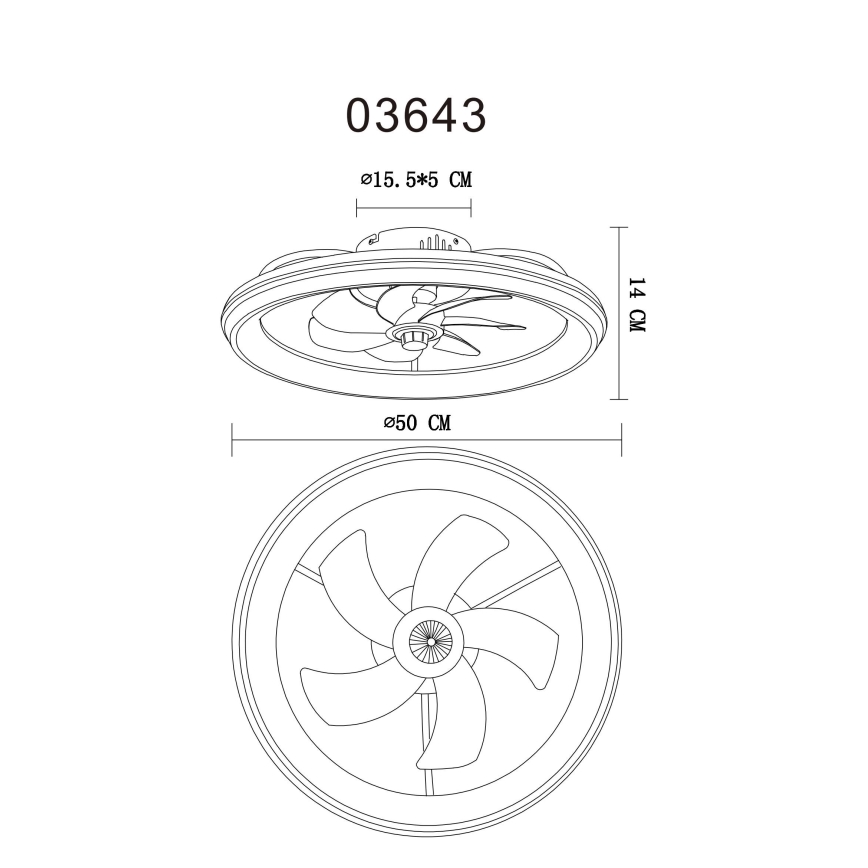 Globo - LED Prigušivi plafonski ventilator LED/40W/230V 3000-6500K + Daljinski upravljač