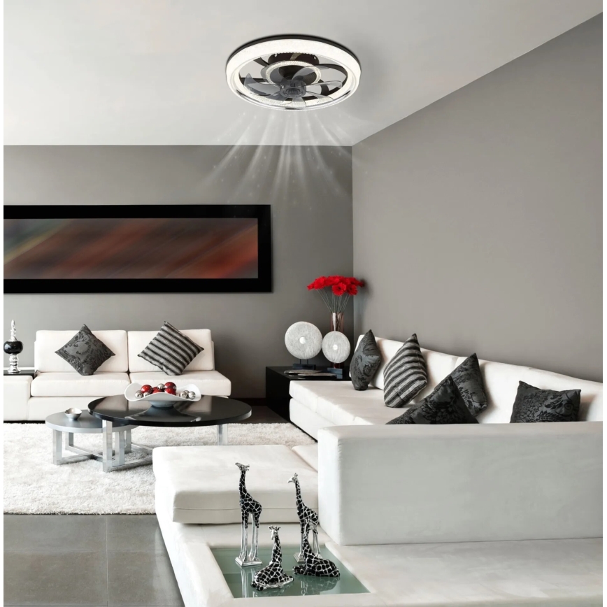Globo - LED Prigušivi plafonski ventilator LED/30W/230V 2700-6000K + Daljinski upravljač