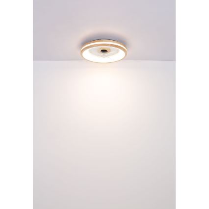 Globo - LED Prigušiva plafonjera sa ventilatorom LED/30W/230V 2700-6500K braon + Daljinski upravljač