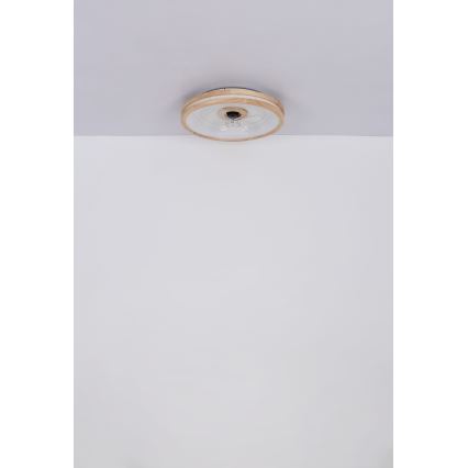 Globo - LED Prigušiva plafonjera sa ventilatorom LED/30W/230V 2700-6500K braon + Daljinski upravljač