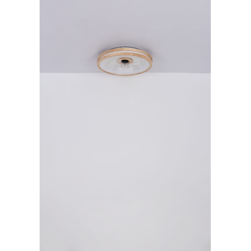 Globo - LED Prigušiva plafonjera sa ventilatorom LED/30W/230V 2700-6500K braon + Daljinski upravljač