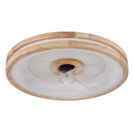Globo - LED Prigušiva plafonjera sa ventilatorom LED/30W/230V 2700-6500K braon + Daljinski upravljač