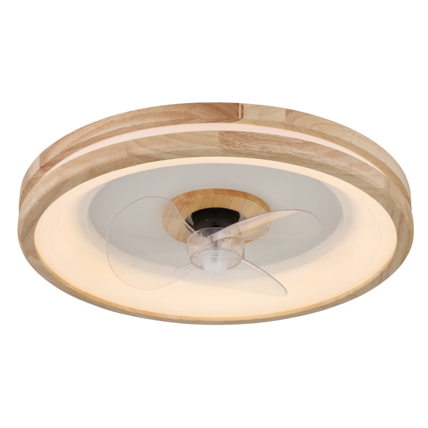 Globo - LED Prigušiva plafonjera sa ventilatorom LED/30W/230V 2700-6500K braon + Daljinski upravljač