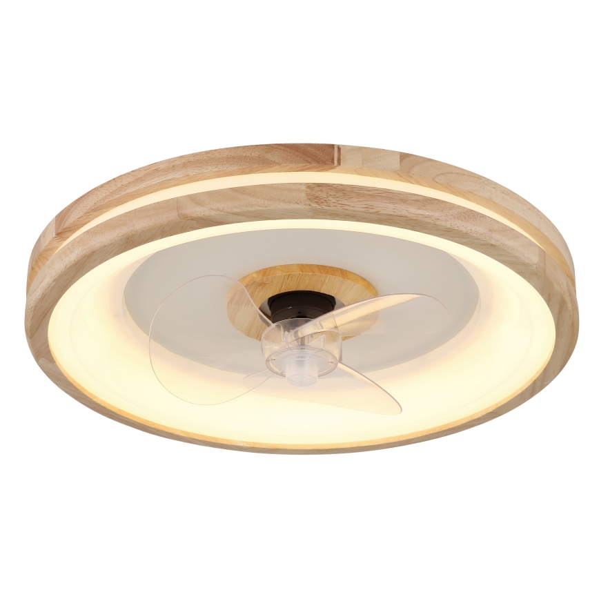 Globo - LED Prigušiva plafonjera sa ventilatorom LED/30W/230V 2700-6500K braon + Daljinski upravljač