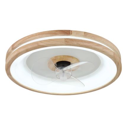 Globo - LED Prigušiva plafonjera sa ventilatorom LED/30W/230V 2700-6500K braon + Daljinski upravljač