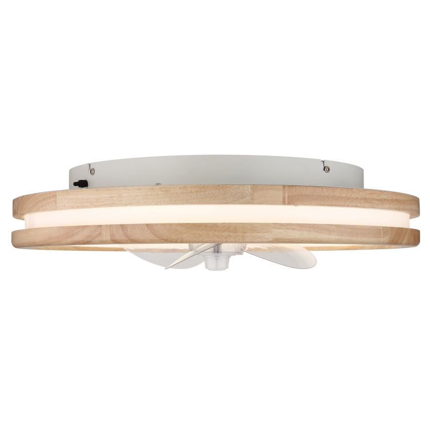 Globo - LED Prigušiva plafonjera sa ventilatorom LED/30W/230V 2700-6500K braon + Daljinski upravljač