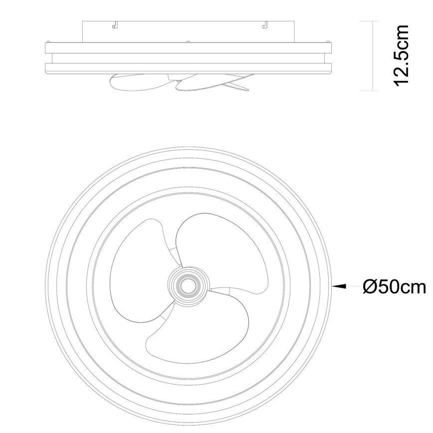 Globo - LED Prigušiva plafonjera sa ventilatorom LED/30W/230V 2700-6500K braon + Daljinski upravljač