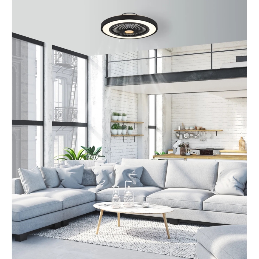 Globo - LED Prigušivi plafonski ventilator LED/45W/230V 3000-6500K + Daljinski upravljač