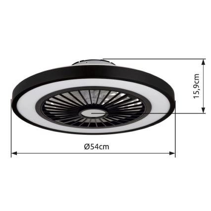 Globo - LED Prigušivi plafonski ventilator LED/45W/230V 3000-6500K + Daljinski upravljač