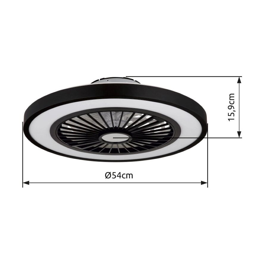 Globo - LED Prigušivi plafonski ventilator LED/45W/230V 3000-6500K + Daljinski upravljač