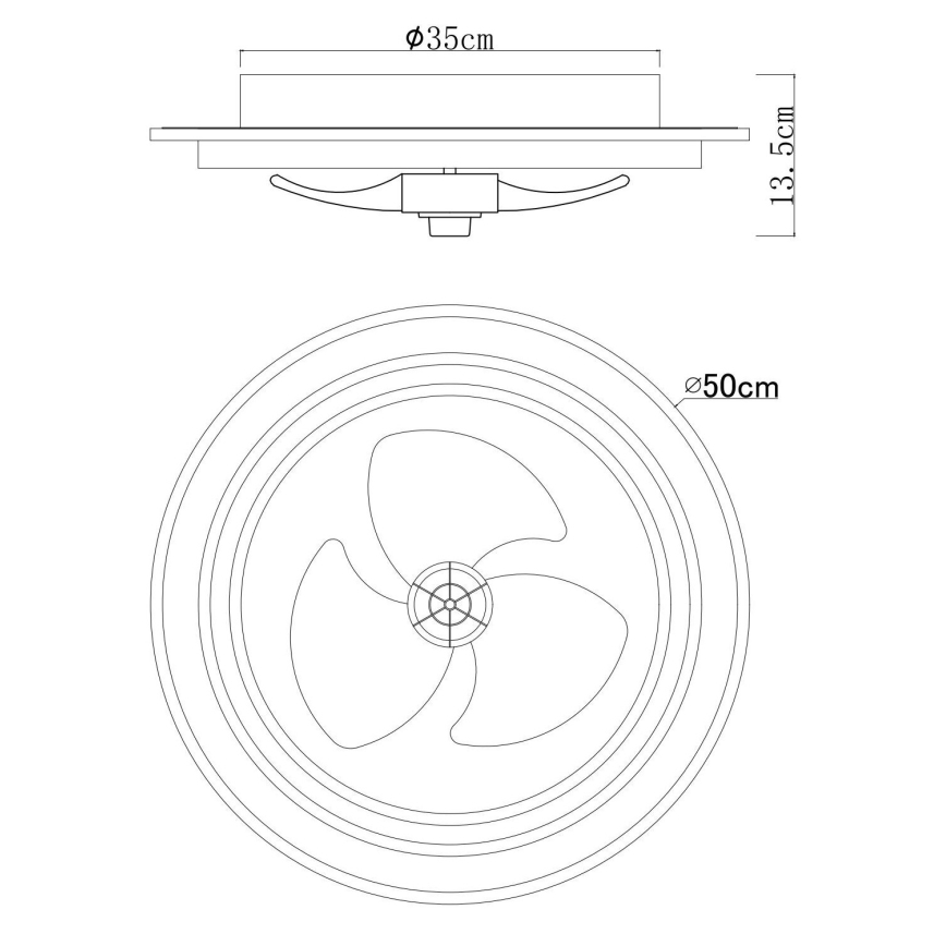 Globo - LED Prigušivi plafonski ventilator LED/32W/230V 2700-6500K + Daljinski upravljač