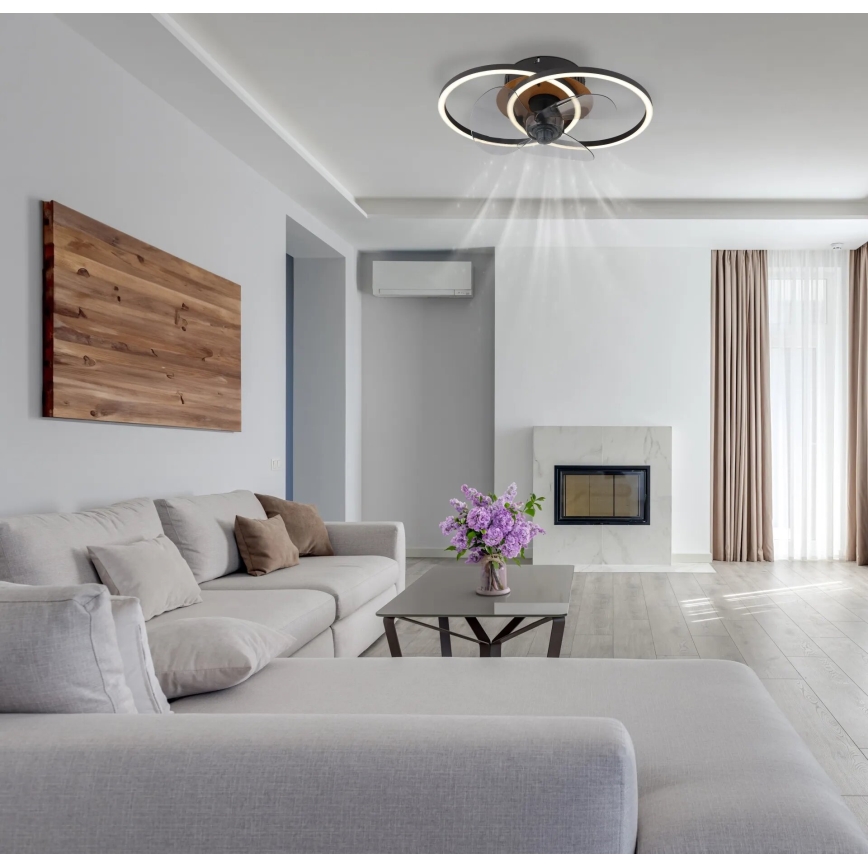 Globo - LED Prigušivi plafonski ventilator LED/24W/230V 2700-6500K + Daljinski upravljač
