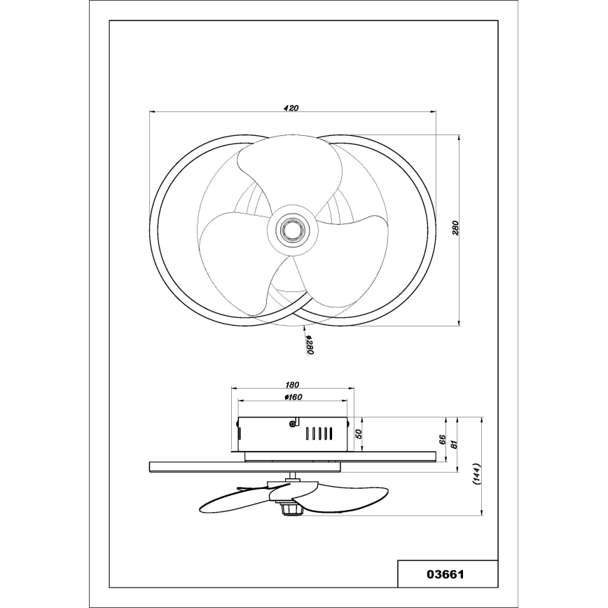 Globo - LED Prigušivi plafonski ventilator LED/24W/230V 2700-6500K + Daljinski upravljač