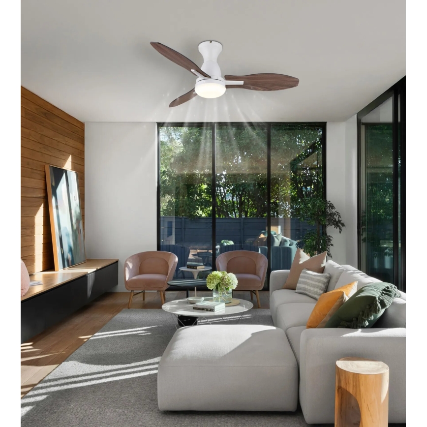Globo - LED Prigušivi plafonski ventilator LED/22W/230V 3000/4500/6000K + Daljinski upravljač