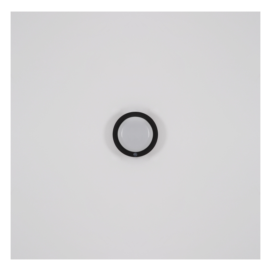 Globo - LED punjiva dodirna zidna svetiljka LED/1,2W/3,7V prečnik 15 cm 1800 mAh crna