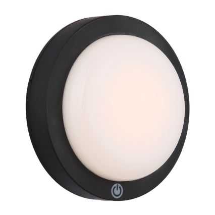 Globo - LED punjiva dodirna zidna svetiljka LED/1,2W/3,7V prečnik 15 cm 1800 mAh crna