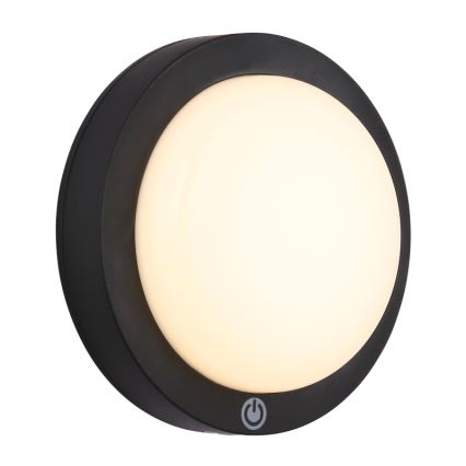 Globo - LED punjiva dodirna zidna svetiljka LED/1,2W/3,7V prečnik 15 cm 1800 mAh crna