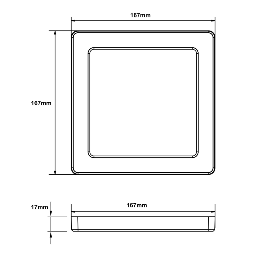Globo - LED plafonsko svetlo LED/12W/230V 3000/4000/6500K crna