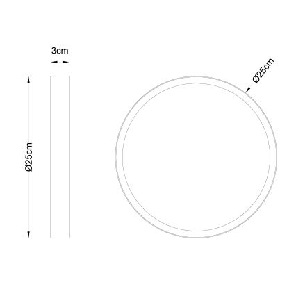 Globo - LED Plafonjera LED/15W/230V pr. 25 cm