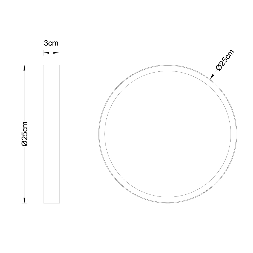 Globo - LED Plafonjera LED/15W/230V pr. 25 cm