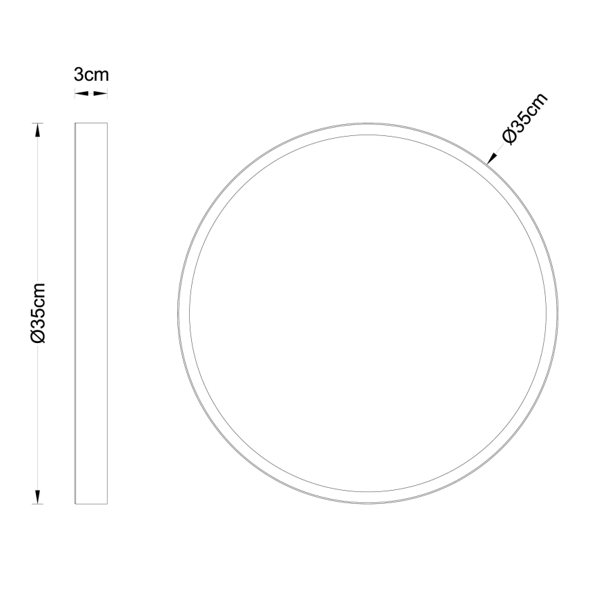 Globo - LED Plafonjera LED/22W/230V pr. 35 cm