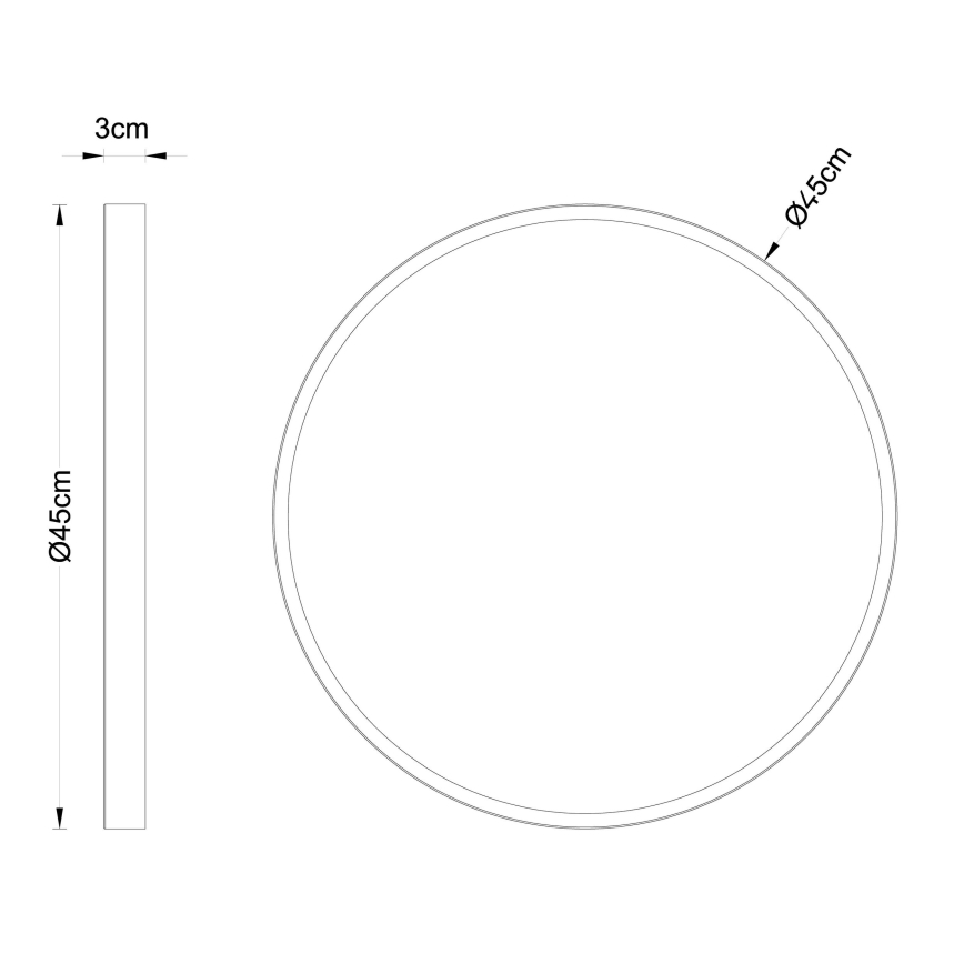 Globo - LED Plafonjera LED/30W/230V pr. 45 cm