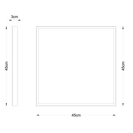 Globo - LED Plafonjera LED/30W/230V 45x45 cm