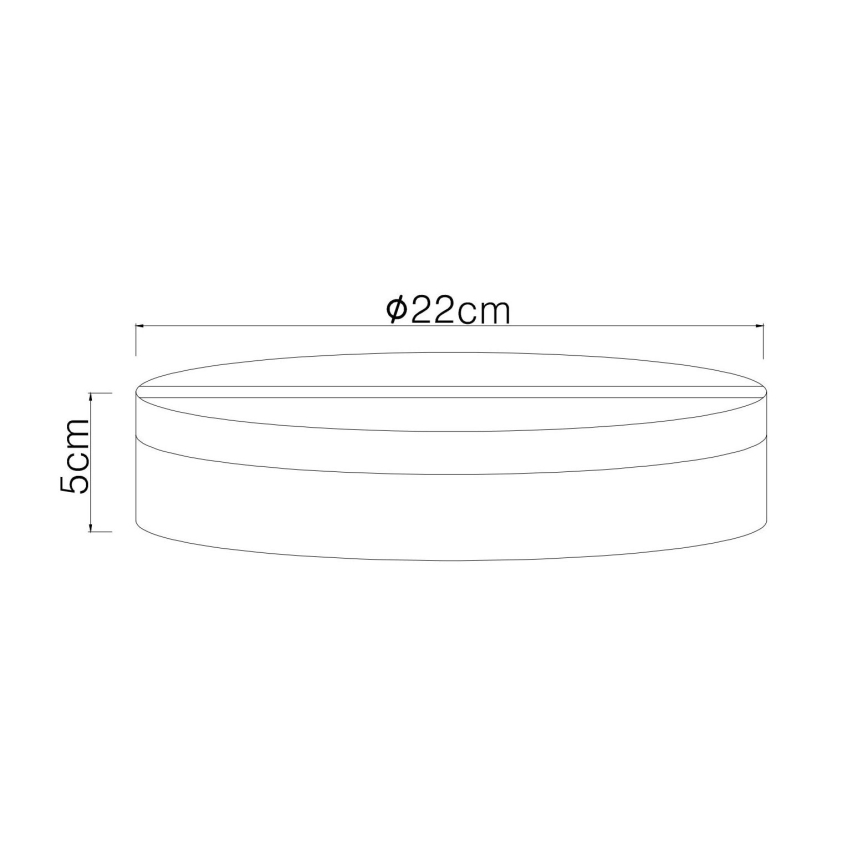 Globo - LED Plafonjera LED/12W/230V 4000K pr. 22 cm crno