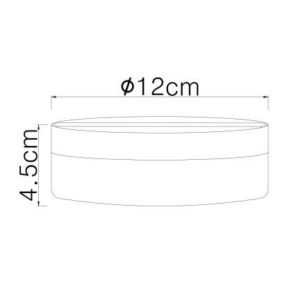 Globo - LED Plafonjera LED/8W/230V 4000K pr. 12 cm crno