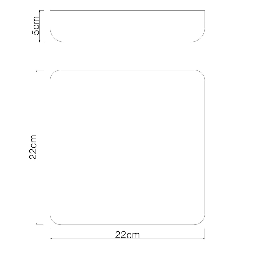 Globo - LED Plafonjera LED/12W/230V 4000K 22x22 cm bela