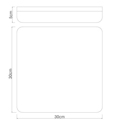 Globo - LED Plafonjera LED/18W/230V 4000K 30x30 cm crno