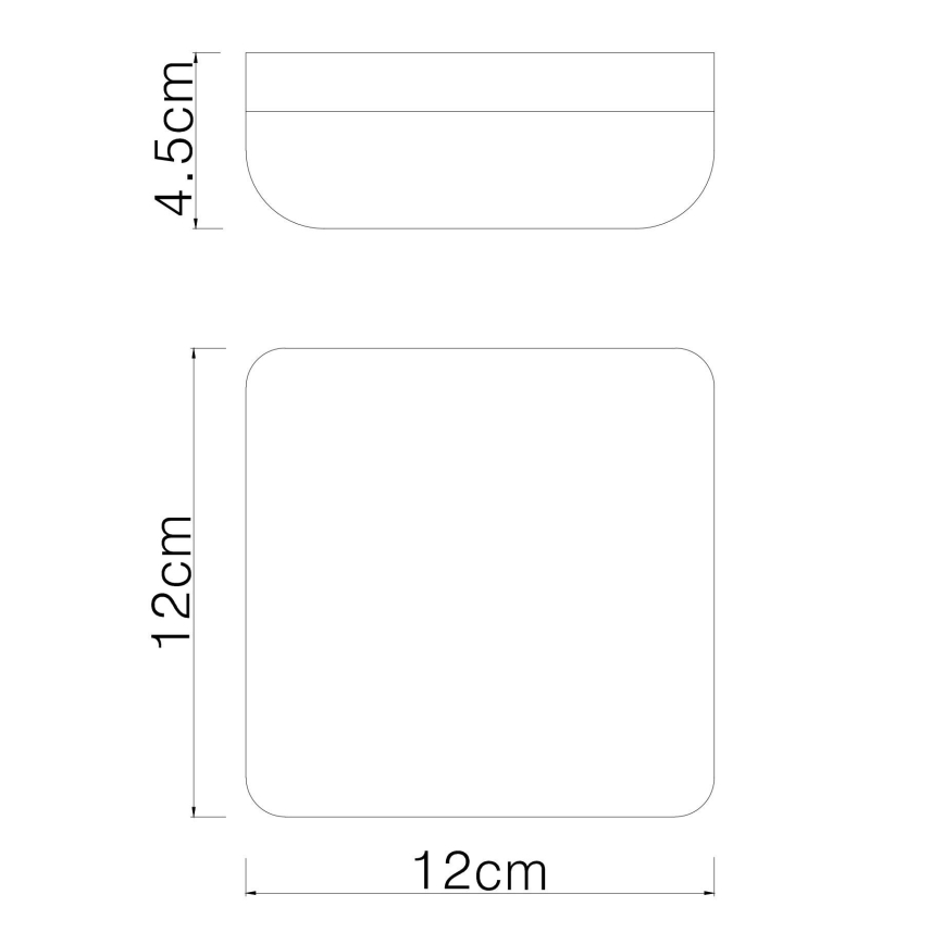 Globo - LED Plafonjera LED/8W/230V 4000K 12x12 cm crno