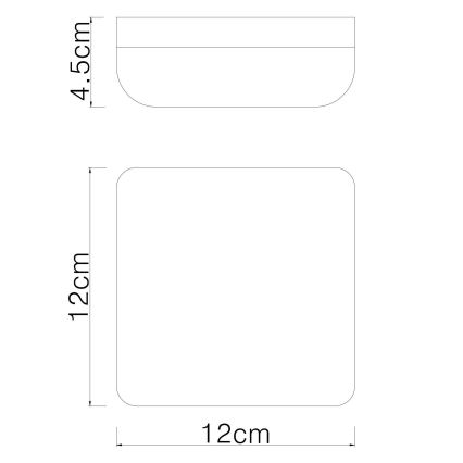 Globo - LED Plafonjera LED/8W/230V 4000K 12x12 cm bela