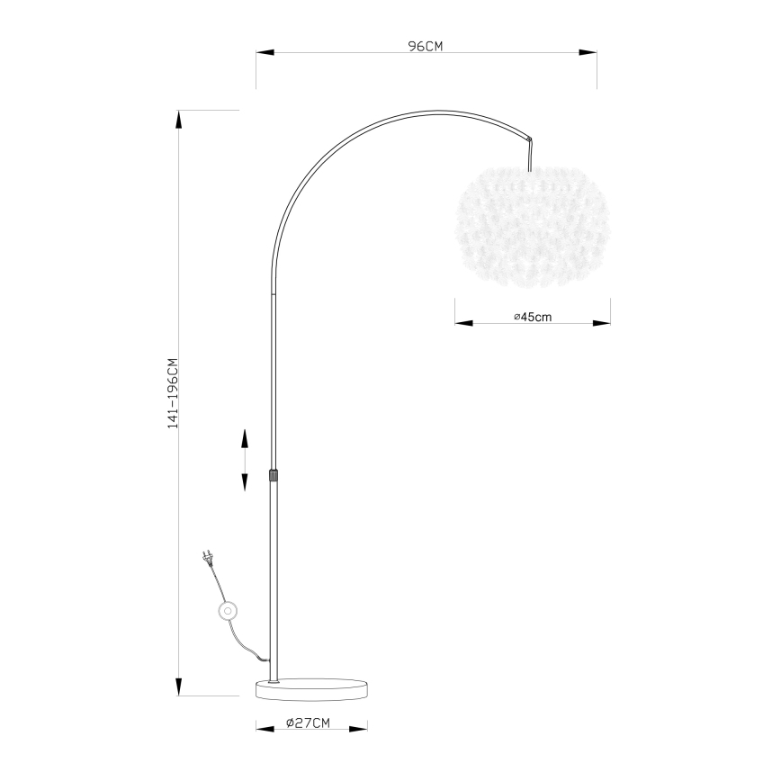 Globo - Podna lampa 1xE27/40W/230V