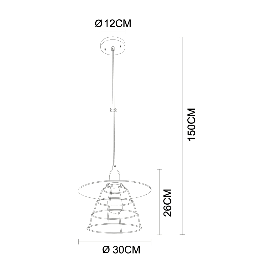 Globo - Luster na sajli 1xE27/60W/230V