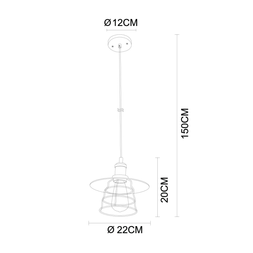 Globo - Luster na sajli 1xE27/60W/230V