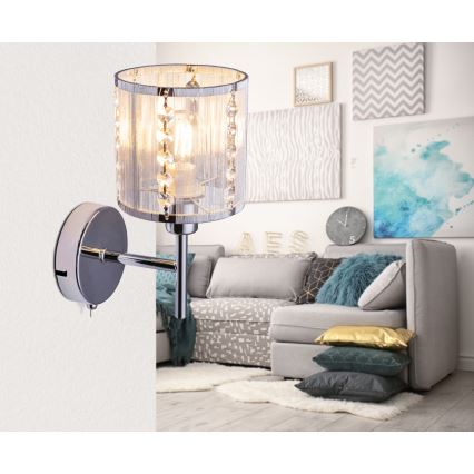 Globo - Zidna lampa 1xE14/40W/230V mat krom