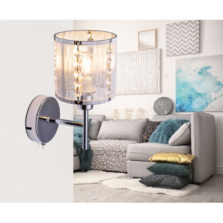 Globo - Zidna lampa 1xE14/40W/230V mat krom