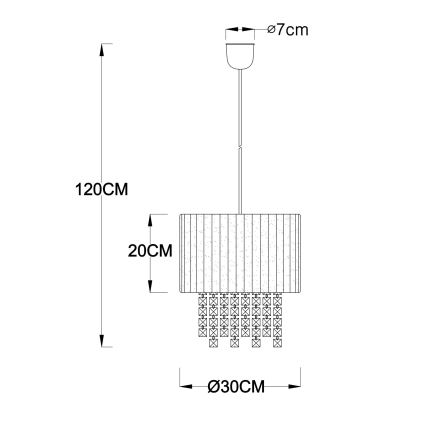 GLOBO 15098 - Viseća lampa PYRA 1xE27/60W/230V