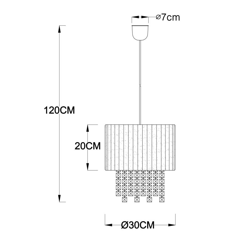 GLOBO 15098 - Viseća lampa PYRA 1xE27/60W/230V