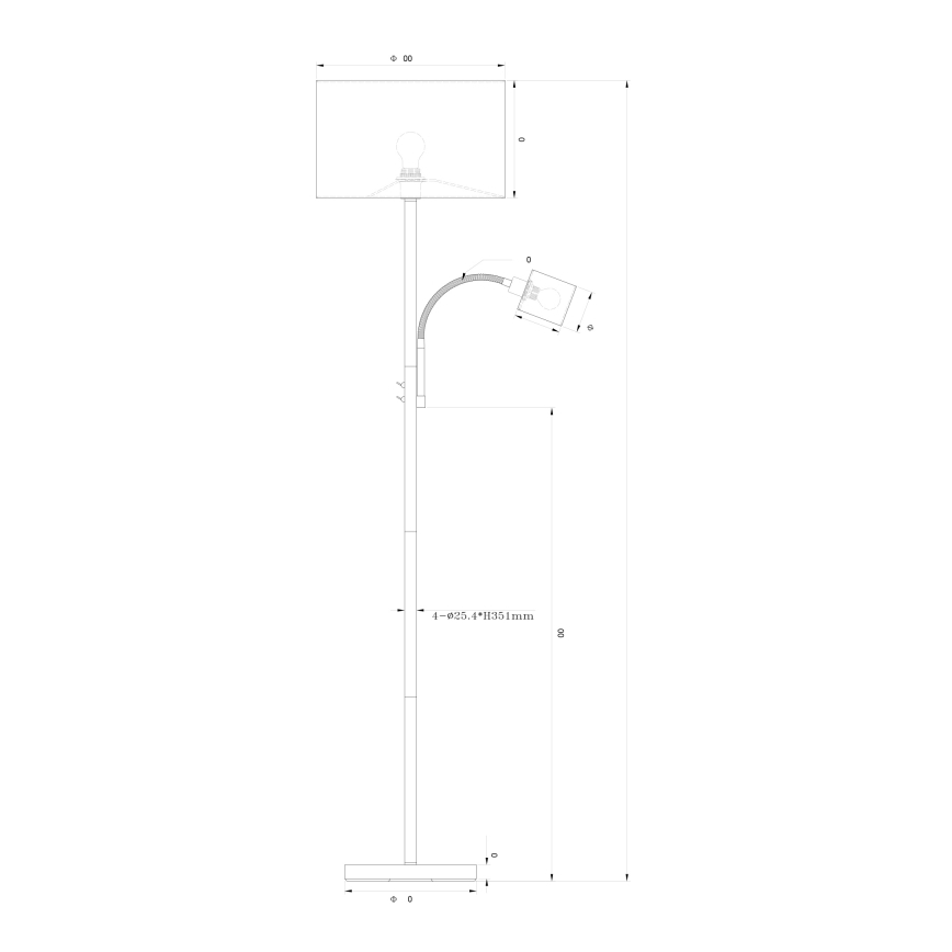 Globo - Podna lampa 1xE27/40W/230V + 1xE14/25W