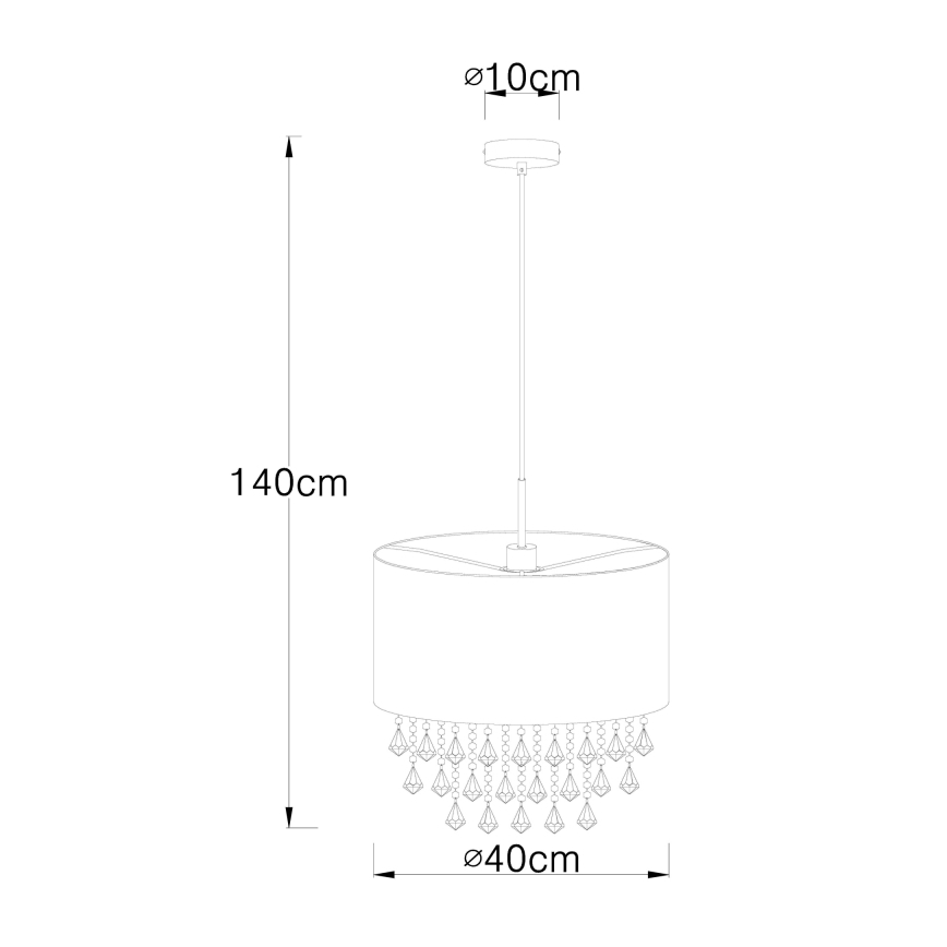 Globo - Luster na sajli 1xE27/60W/230V