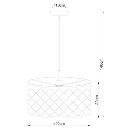 Globo - Luster na sajli 1xE27/60W/230V