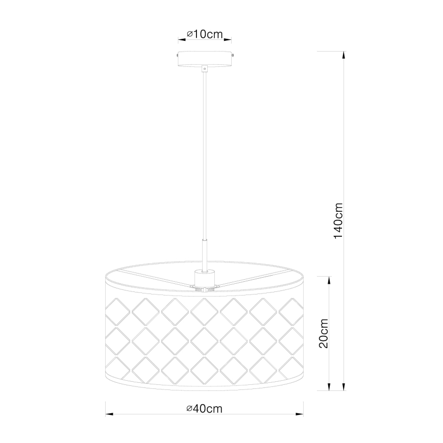 Globo - Luster na sajli 1xE27/60W/230V