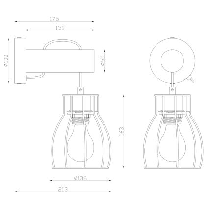 Globo - Zidna lampa 1xE27/40W/230V