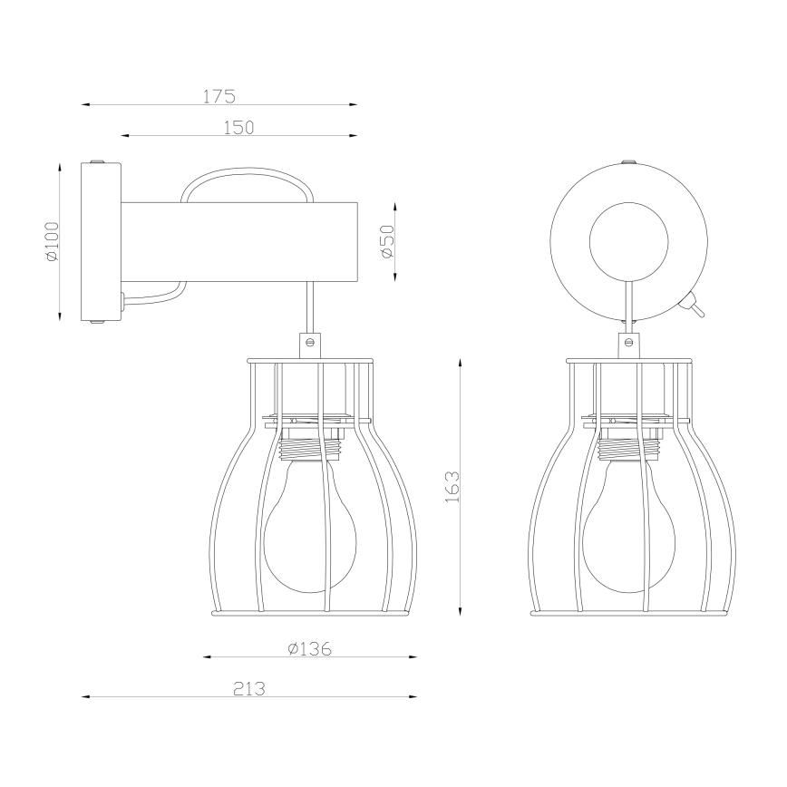 Globo - Zidna lampa 1xE27/40W/230V