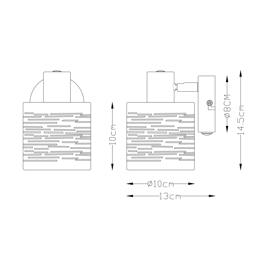 Globo 15342-1 - Zidna lampa TUNNO 1xE14/15W/230V