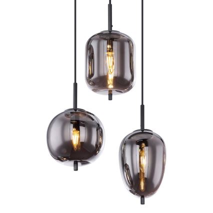 Globo - Luster na sajli 6xE14/40W/230V crno